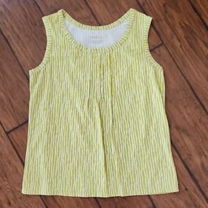Merona women's size large sleeveless  lime green striped top